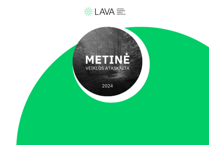 LAVA metinės ataskaitos vizualas
